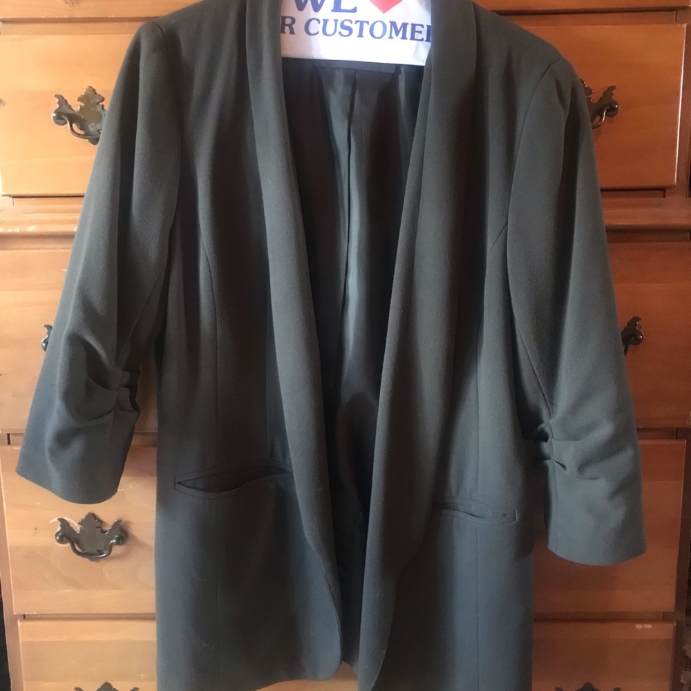 Camo Green full length business jacket